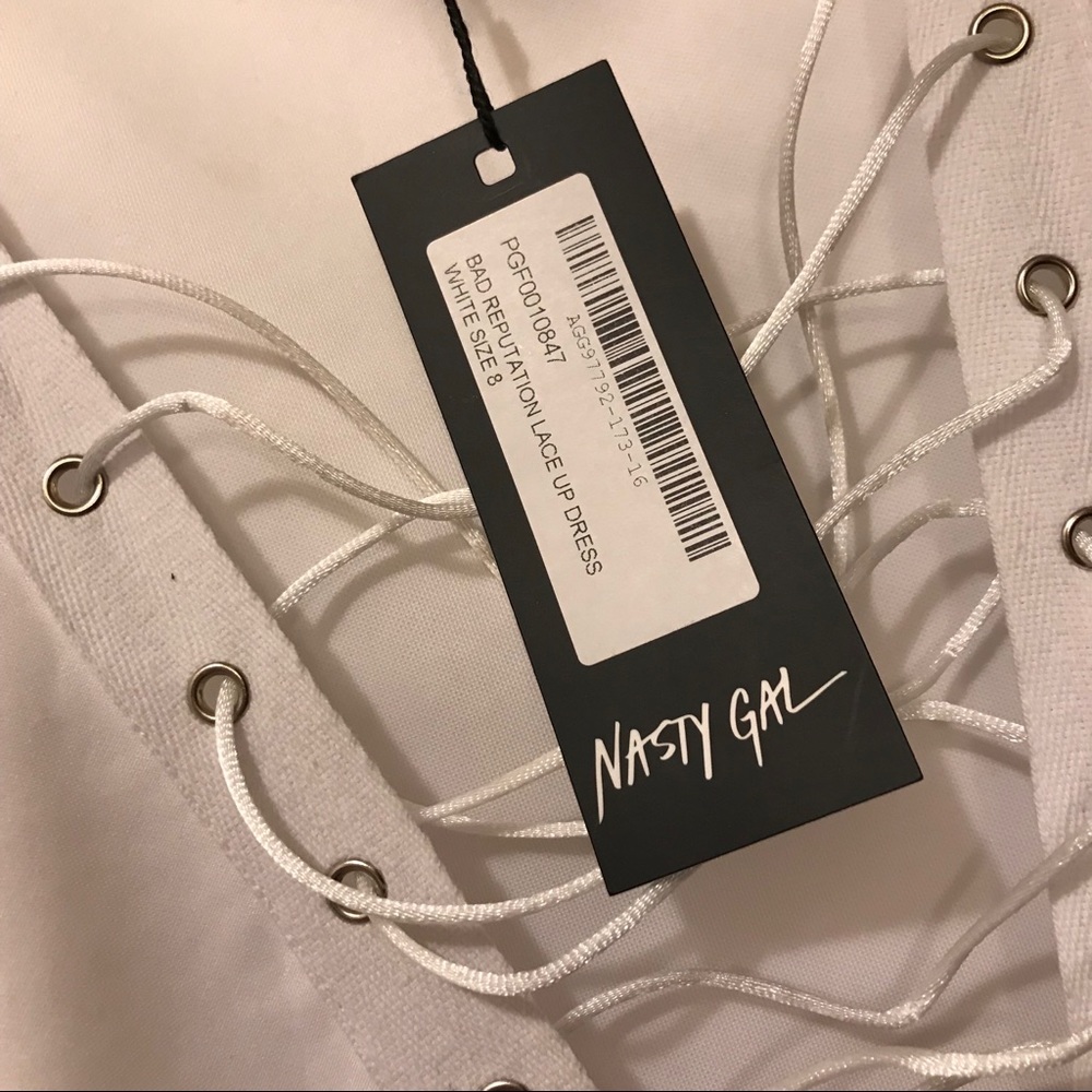Nasty gal ‘bad reputation’ dress in white - Picture 5 of 8